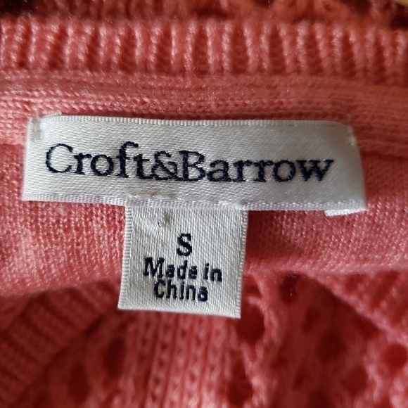 Croft & Barrow Pink Double Layer Loose Knit Sweater - Picture 7 of 11